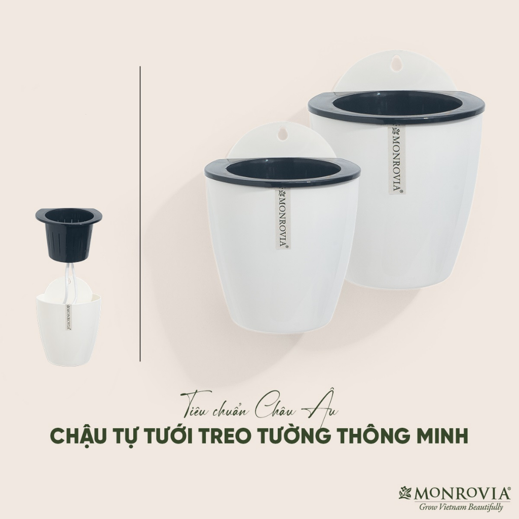 Chậu tự tưới treo tường Monrovia, treo hoa ban công, trong nhà, sang trọng, tiện lợi, tiêu chuẩn châu Âu