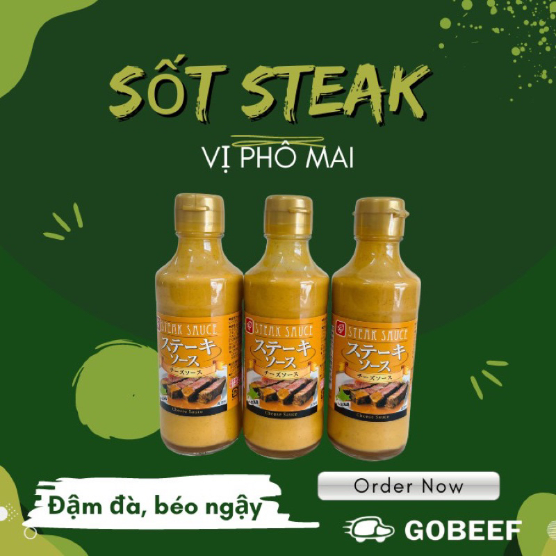 Sốt steak vị phô mai - Béo ngậy, thơm ngon - Chai 210gam - Gobeef