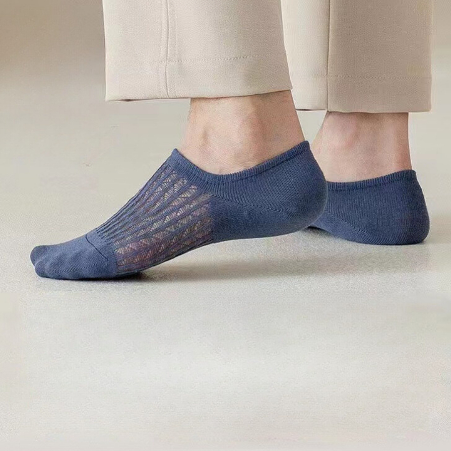 Tất Lười Nam Lưới Thoáng Khí, Thấm Hút Mồ Hôi, Tất/Vớ Nam Lưới Đi Giày Lười, Giày Thể Thao, Giày Công Sở