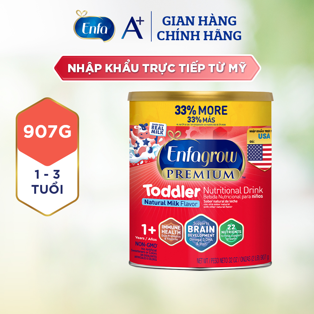 Sữa Bột Dinh Dưỡng Enfagrow Premium Toddler 907g/Lon