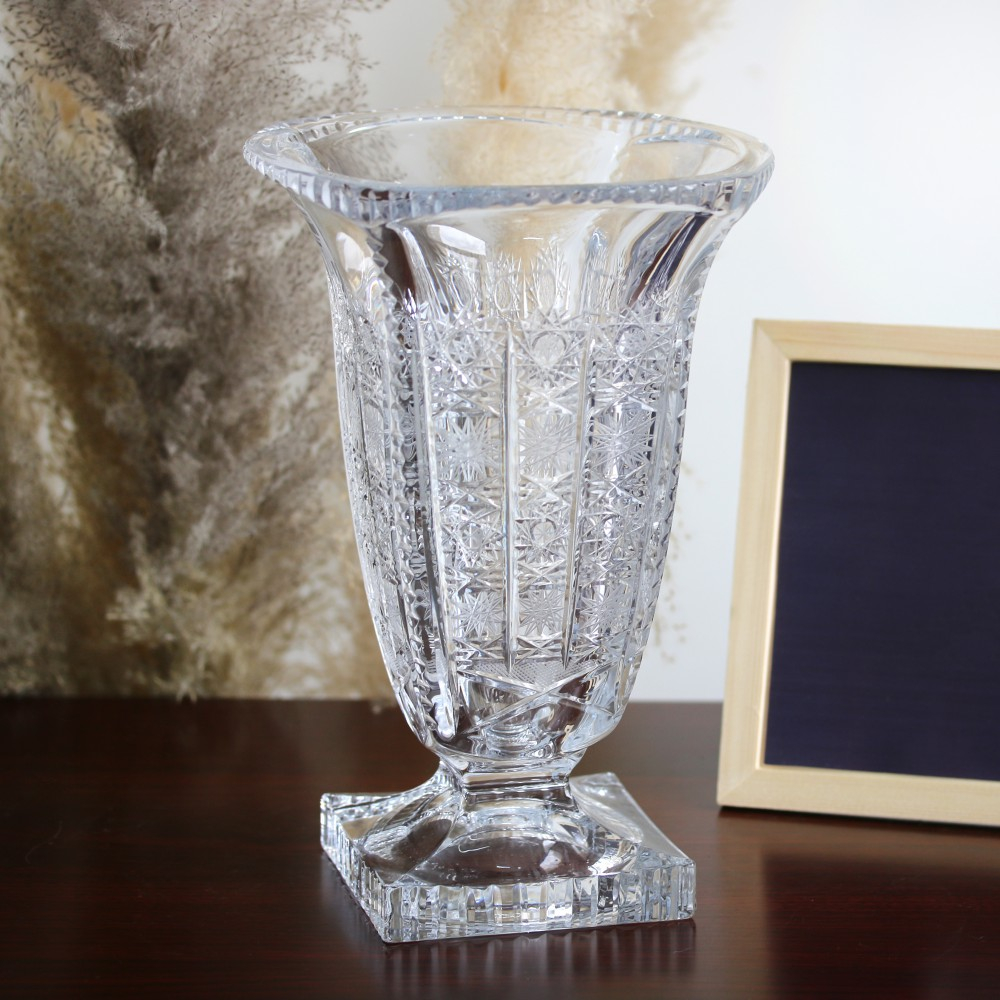 Bình Hoa Pha Lê Mài Magma Tiệp Khắc Cao 29cm