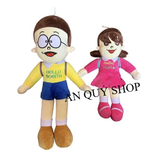 Gấu bông nobita AN QUÝ SHOP mềm mịn siêu dễ thương size 50, 60, 70cm