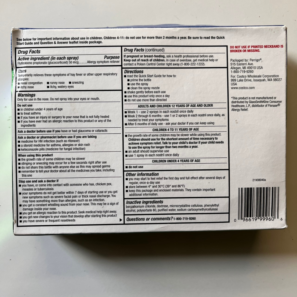 Xịt viêm xoang viêm mũi dị ứng KIRKLAND hàng Mỹ