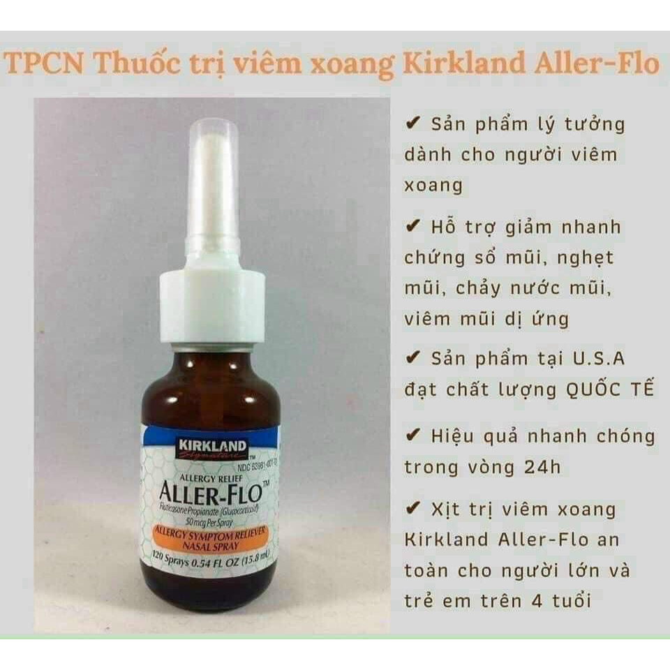Xịt viêm xoang viêm mũi dị ứng KIRKLAND hàng Mỹ