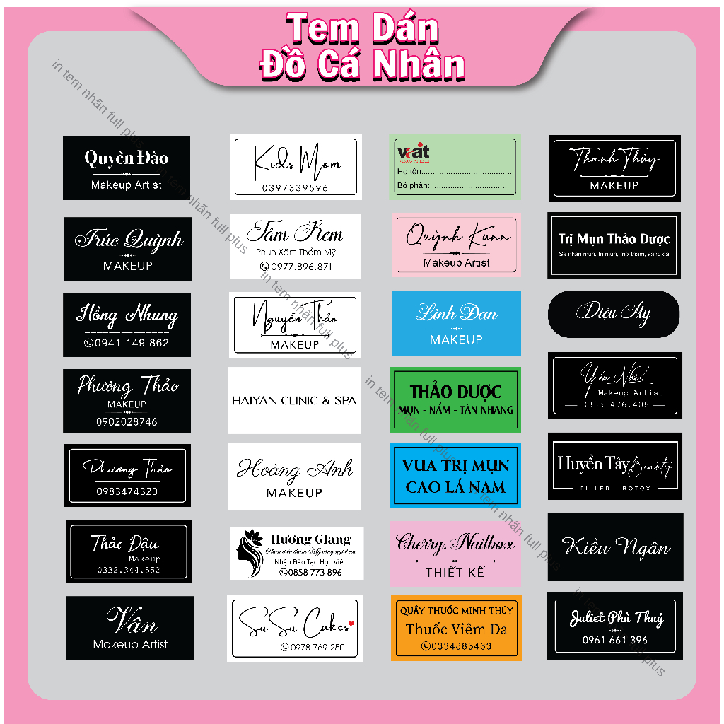 Tem dán niêm phong, tem dán đánh dấu đồ cá nhân - IN THEO YÊU CẦU