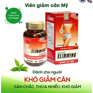 Viên Uống giảm cân Gold Slimming, giảm cân hiệu quả, an toàn hộp 30 viên