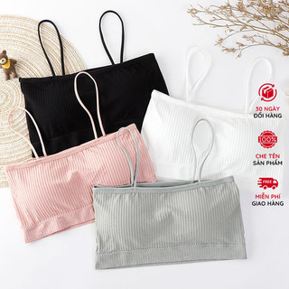 Áo 2 Dây Nữ Loại 1 Không Gọng Có Đệm Ngực, Áo Bra Nữ Không Gọng Croptop Cá Tính