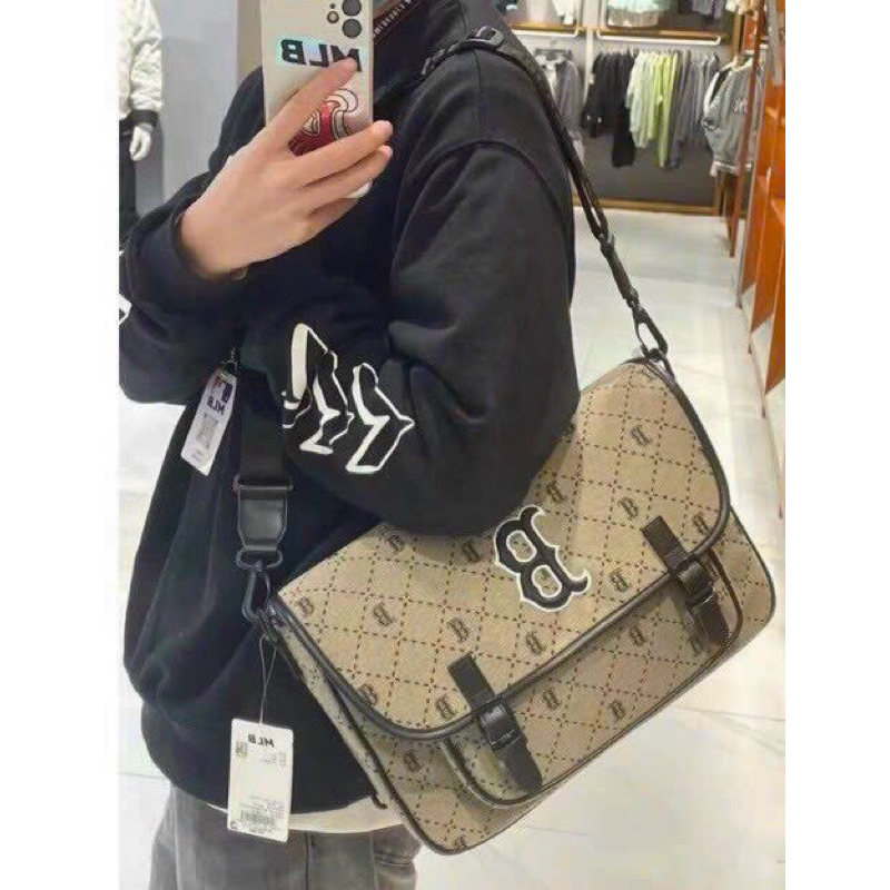Cặp vuông balo unisex m lb mẫu mới nhất 2023 balo có dây đeo chéo họa tiết monogram