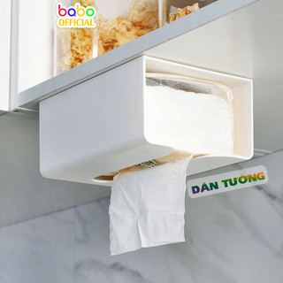Hộp đựng khăn giấy ăn treo dán tường phòng ăn, phòng khách  tắm nhà vệ sinh đựng khăn giấy vệ sinh babo (TG19)
