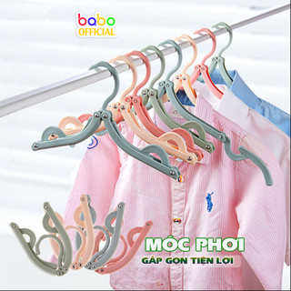 Móc áo ngoài trời gấp gọn chống trượt mắc treo quần áo di động du lịch bằng nhựa babo (TD21)