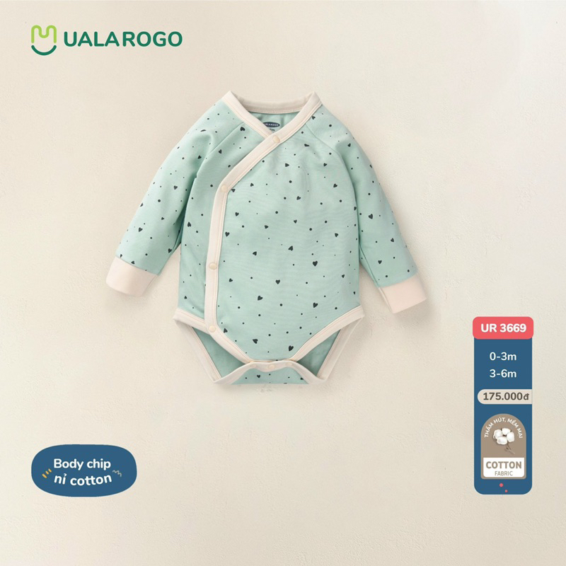 Body chip UALAROGO nỉ cho bé trai, bé gái mềm mịn