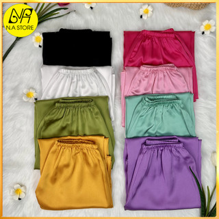 Quần bà ba lẻ lụa satin duyên dáng mềm mịn, mượt suông, mặc vô cùng thoải mái - n.a store