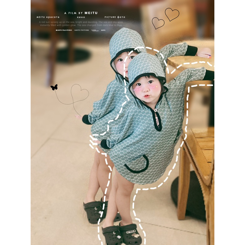 áo choàng che nắng / che gió có tay - Min.A Kid