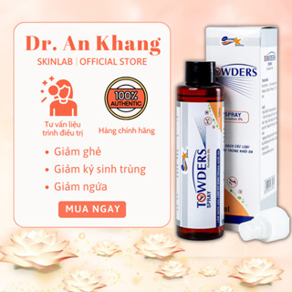 Xịt Towders Spray 100ml chai xịt cho da bị ghẻ và ký sinh trùng - Dr. An Khang