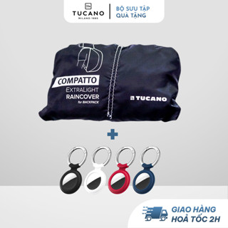 Combo quà tặng gồm túi trùm balo và móc khoá ốp airtag