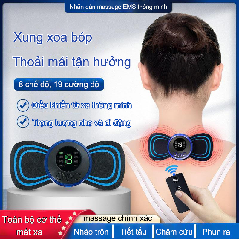 Miếng dán massage  Máy mát xa từ xa thông minh Chân eo / Miếng dán mát xa cơ vai - Máy Mát xa mini Toàn Thân