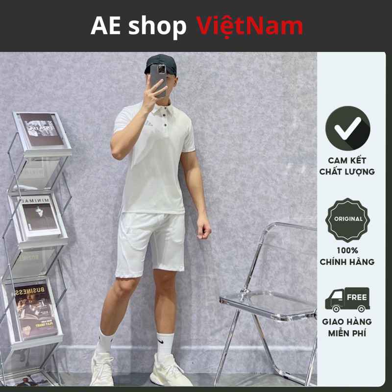 bộ quần áo polo adidas BC2392, set thể thao mùa hè chất lỗ kim thông hơi thoáng mát thấm hút mồ hôi tốt