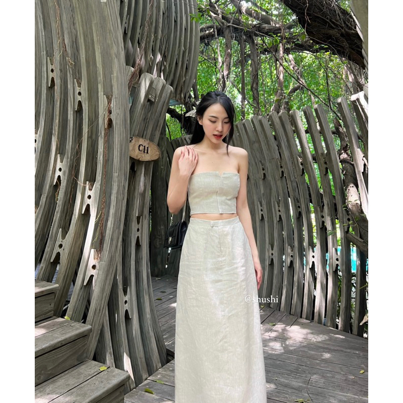 𝐌𝐚𝐯𝐞𝐧 𝐓𝐨𝐩 - Áo Cúp Ngực Linen Tưng