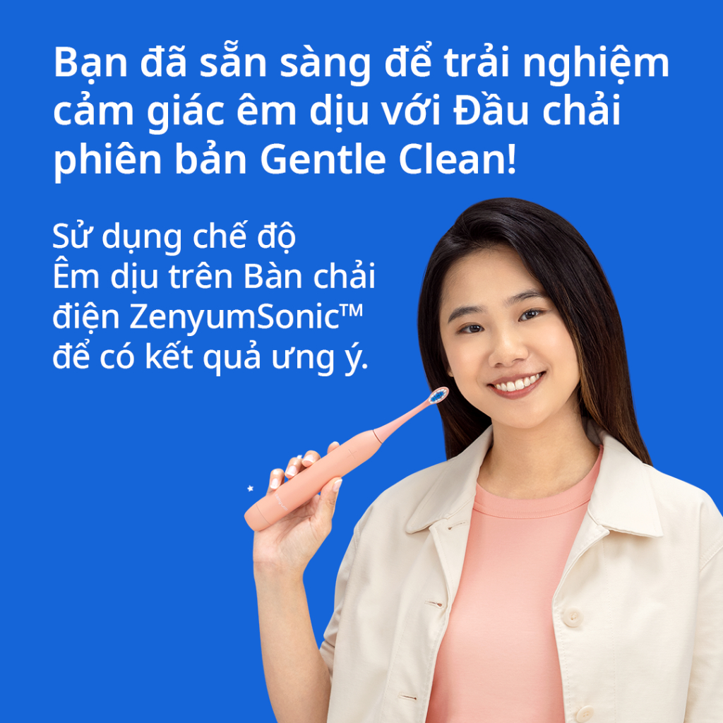 [SẢN PHẨM MỚI] Hộp 2 Đầu Bàn Chải ZenyumSonic Phiên Bản Êm Dịu - Màu Đen/Trắng/Hồng