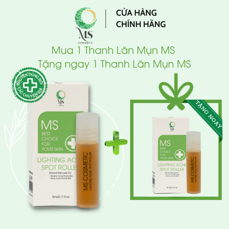 Thanh Lăn Mụn MS Lighting Acne Spot Roller, Thanh Lăn Giảm Mụn Mờ Vết Thâm 5ml - MỸ PHẨM MS COSMETIC