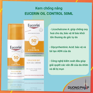 EUCERIN Kem chống nắng oil control SPF 50ml dành cho da hỗn hợp - da dầu
