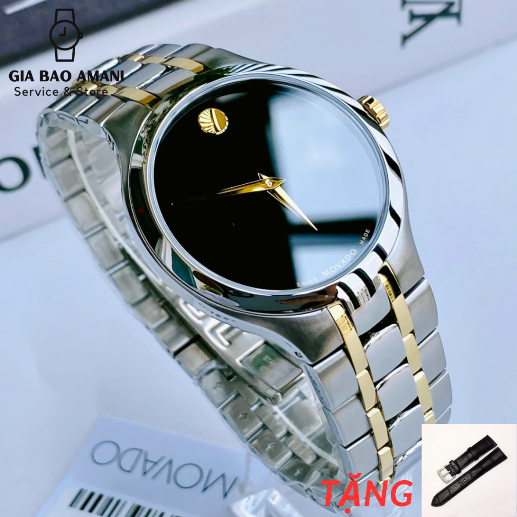 Đồng Hồ Nam MOVADO COLLECTION TWO-TONE 39MM 0606958 Chính Hãng Tặng Dây Da Cao Cấp