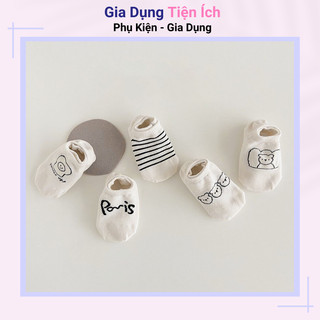 Sét 5 đôi tất/vớ lưới cổ ngắn thoáng khí xuân hè cho bé 0-3 tuổi