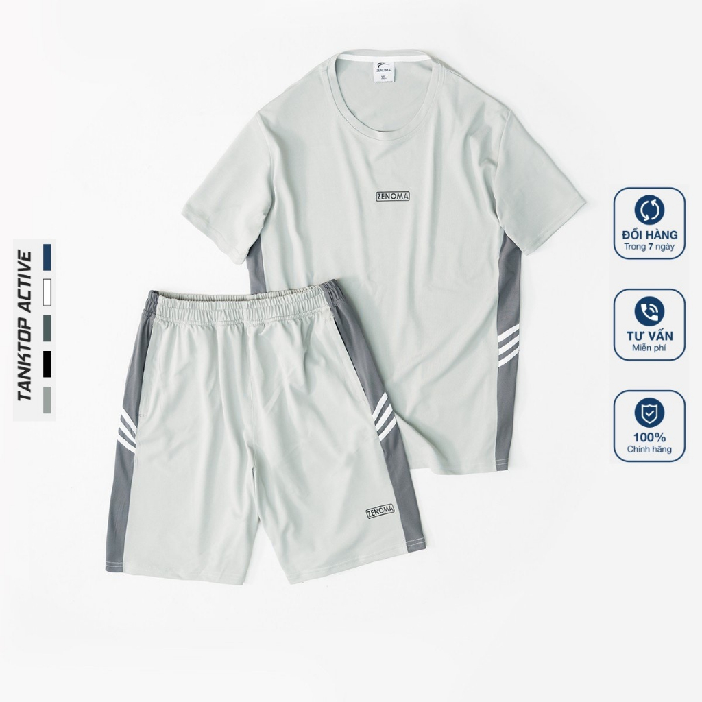 Bộ Quần Áo Thể Thao Thun Nam Mùa Hè Vải Cá Sấu Cotton Cao Cấp Co Dãn Thoáng Khí - D035