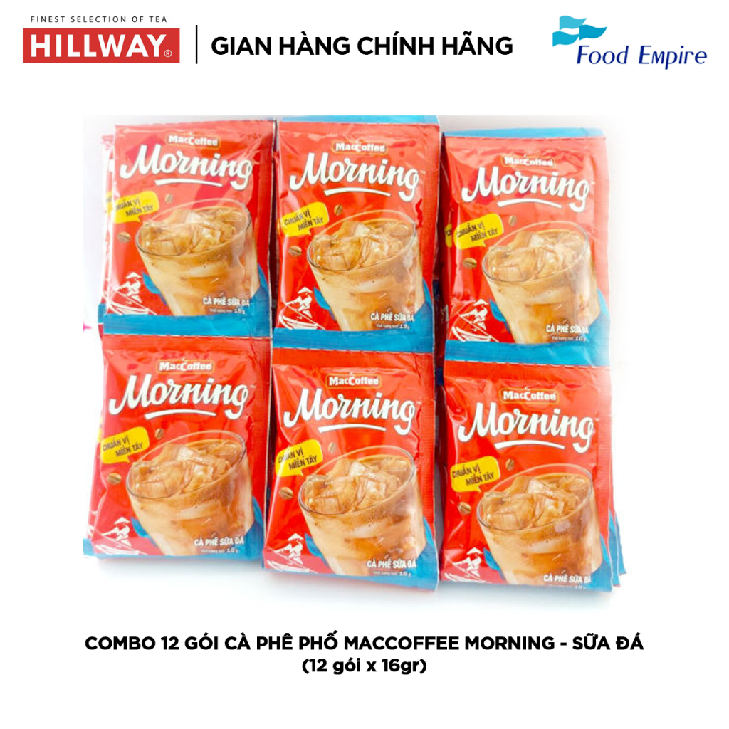 Dây 12 gói cà phê Phố MacCoffee Morning Sữa đá (12 gói x 16gr)