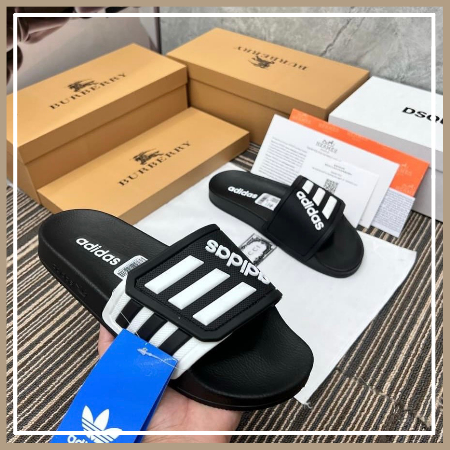 Dép nam quai ngang adidas cao cấp , dép lê nam quai ngang đẹp dáng thể thao chống nước full box - Manaroda Store
