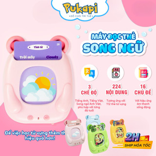 Máy Đọc Thẻ Tiếng Anh Cho Bé Máy Đọc Thẻ Flashcard Song ngữ Anh Việt 224 Từ Vựng Thông Minh Cho Bé-Đồ Chơi Cho Bé PUKAPI
