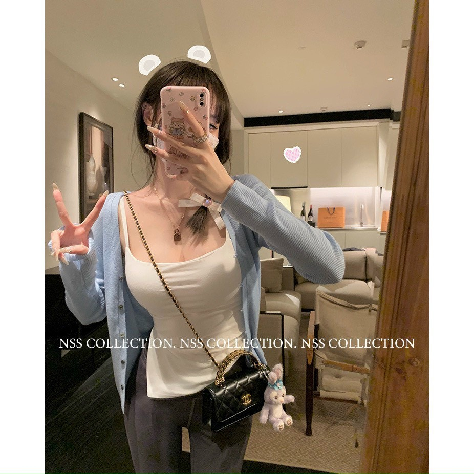 Áo Hai Dây Nữ Tà Lệch Chất Thun Quảng Châu, Áo Thun Hàng Ngày 21Room