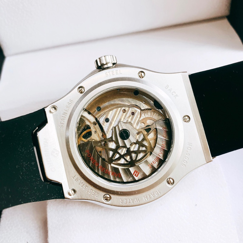 Đồng Hồ Nam Huboler Hanboro Automatic , Dây Cao Su , Size 45mm fullbox