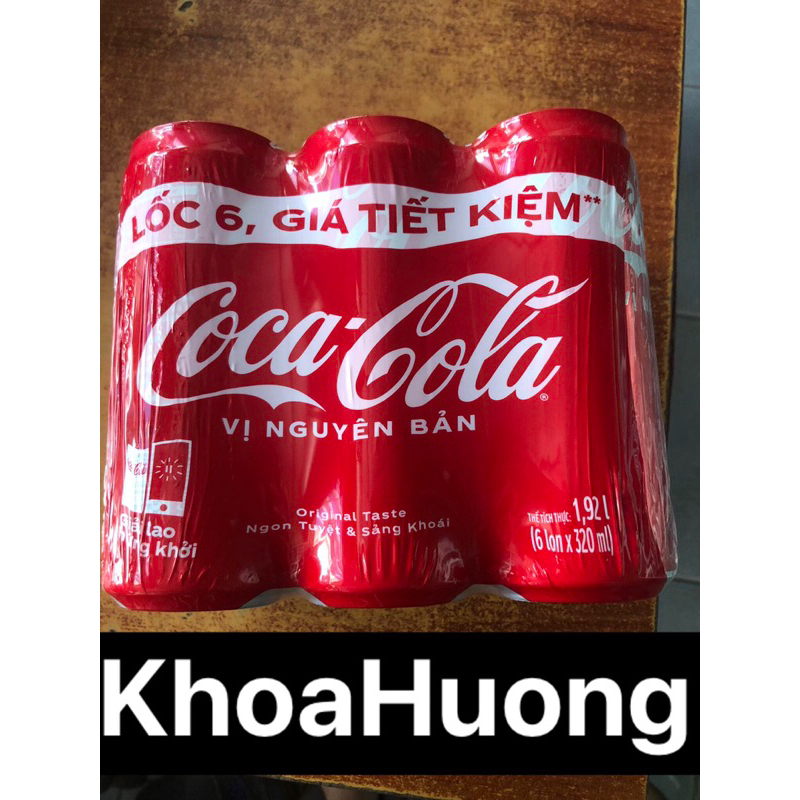 Nước giải khát Coca Cola lốc 6 lon x 320ml