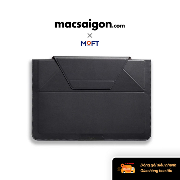 Túi da kiêm giá đỡ tản nhiêt MOFT Carry Sleeve lên đến 14-inch MB002-1-13B-BK - Màu Night Black