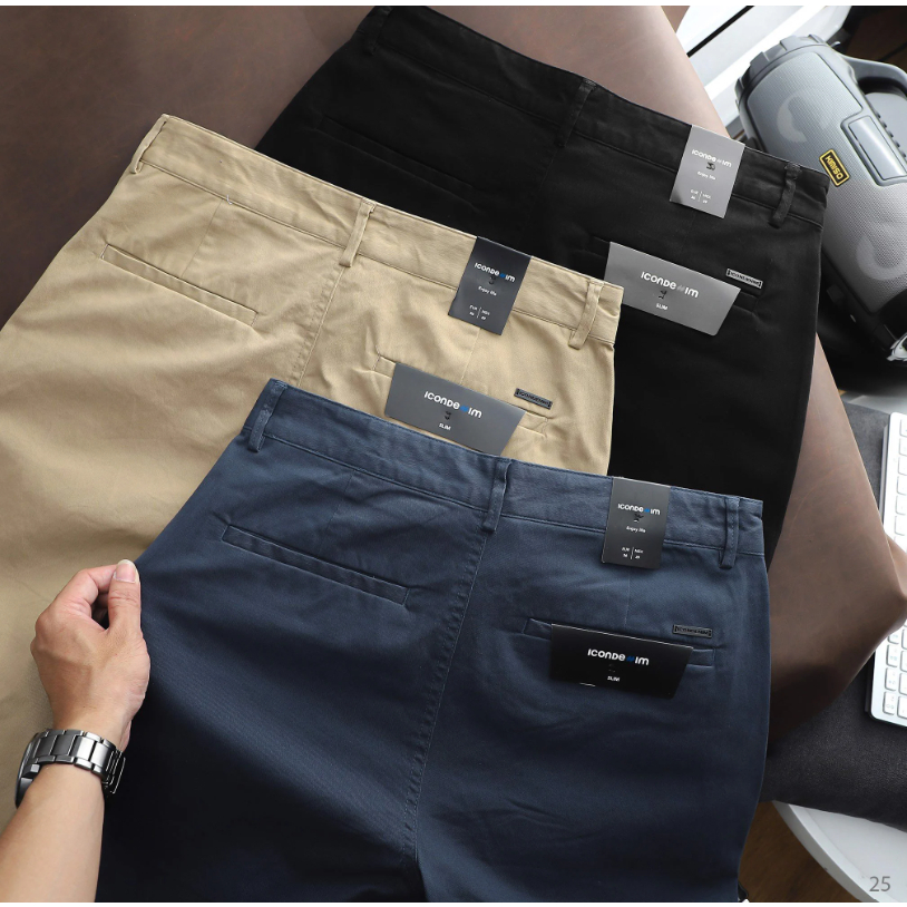 Quần nam Khaki ICONDENIM Casual chuẩn form thanh lịch - QKID0025