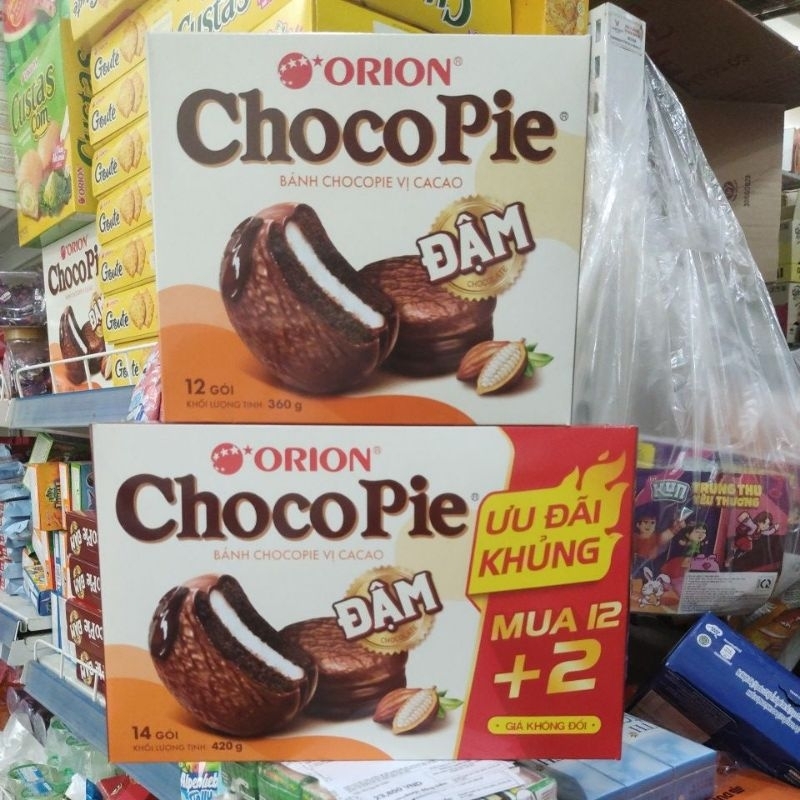 Bánh Chocopie Đậm Orion vị Cacao hộp 360g