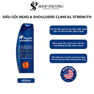 Dầu gội ngăn ngừa gàu head & shoulders clinical strength mỹ 400ml