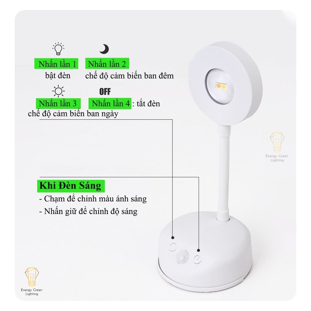 Đèn Gắn Tường Cảm Biến Energy Green Lighting DT-516 - Soi Tranh-Chiếu Điểm-Spotlight - Ánh Sáng Hoàng Hôn - Neon - Vàng