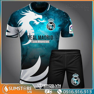 Quần Áo Bóng Đá Real Madrid Galaxy S02 - Đồ Đá Banh Thể Thao Nam Nữ Mới Đẹp