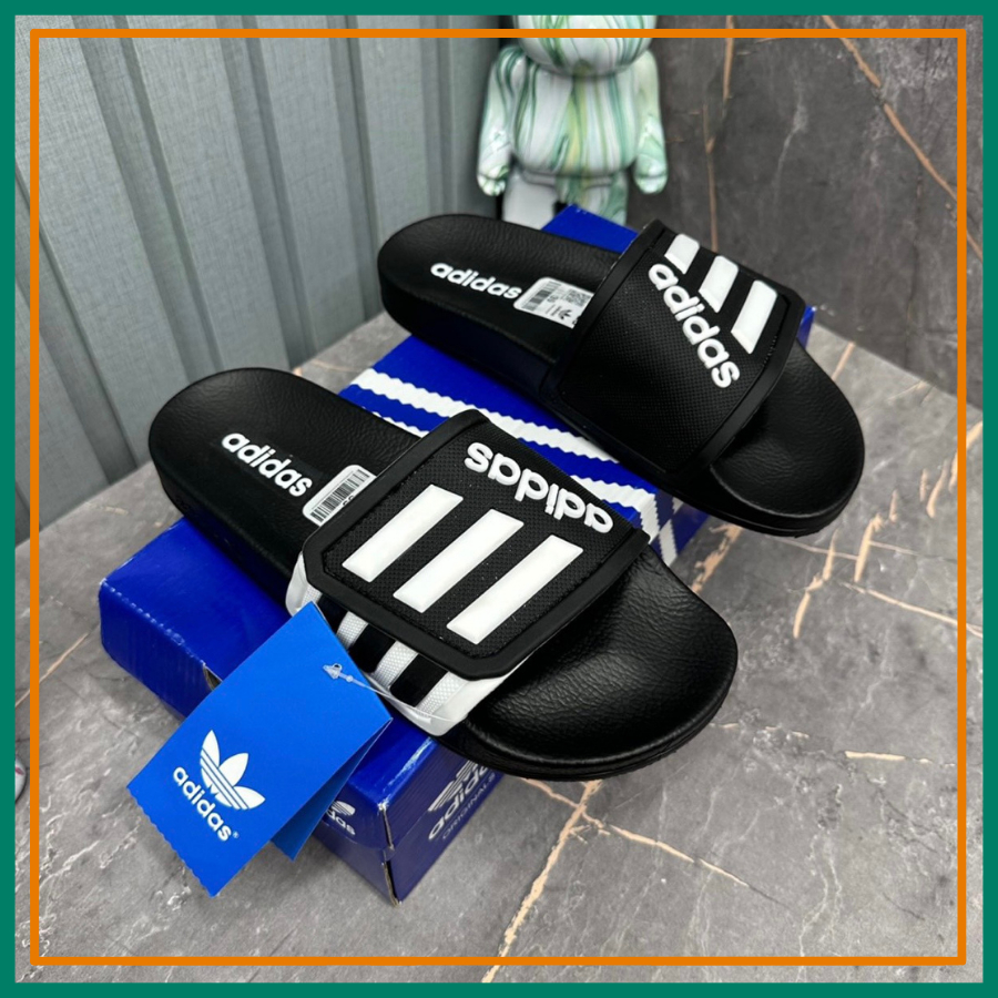 Dép nam A.d.i.d.a.s thể thao hot trend , dép nam adidas đế cao su êm chân bền chắc thời trang 3 sọc chống thấm nước NM11