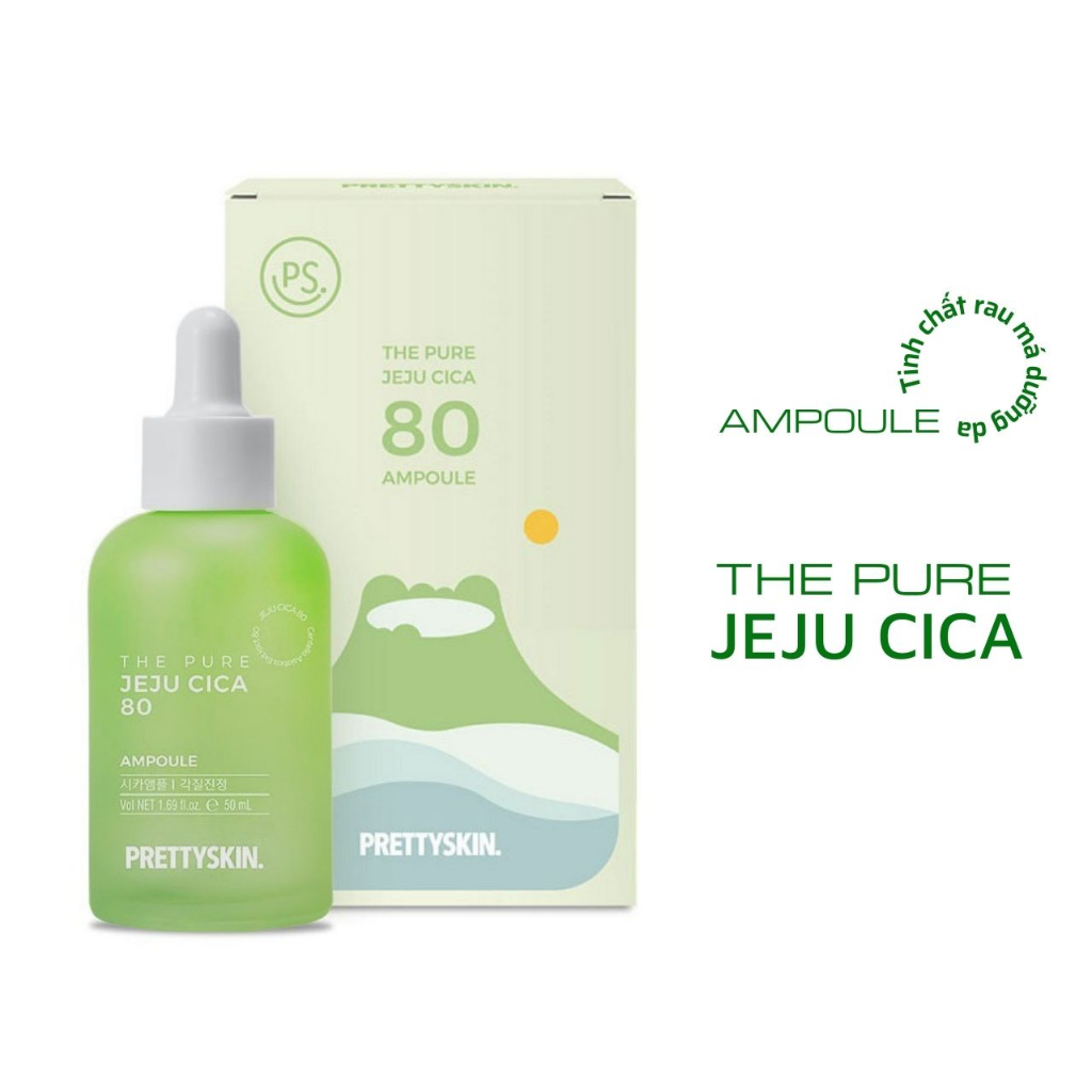 Prettyskin Rau má bộ sản phẩm chăm sóc da dành cho da dầu mụn, hỗ trợ dưỡng da, giảm mụn thâm Pretty Skin Hàn Quốc