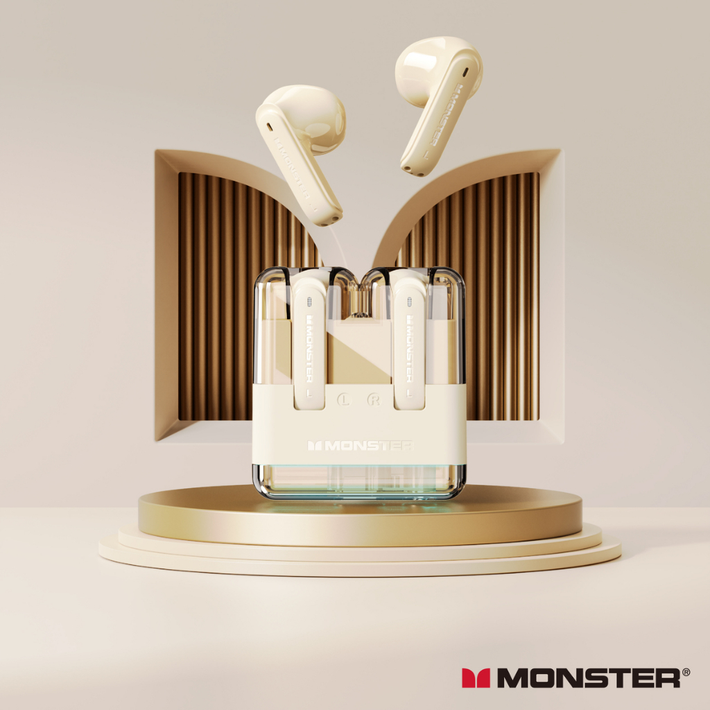 Tai nghe Bluetooth MONSTER XKT12 V5.3. Giảm tiếng ồn, chống nước IPX4.