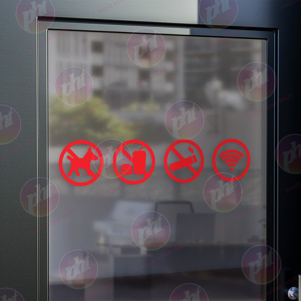COMBO 4 HÌNH DÁN CỬA DECAL  CHỐNG NƯỚC 100% ,  KÍNH KÍCH THƯỚC 46CM X 10CM CÓ KÈM MÀNG ĐỊNH VỊ ĐỂ DÁN