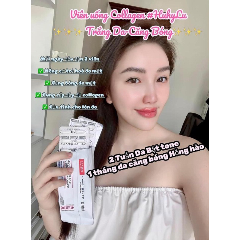 VIÊN UỐNG COLLAGEN HUHYLU PHÁP ĐỎ