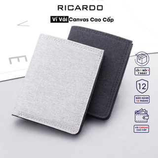 Ví Nam Vải Canvas Nhỏ Gọn Dáng Đứng Trơn, Bóp Nam Có Cúc Bấm Kiểu Dáng Hàn Quốc Bảo Hành 12 Tháng V112