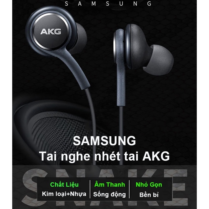 Tai Nghe Có Dây Nhét Tai AKg Có Mút Cao Su Chống Ồn Cao Cấp Âm BAss Siêu Hay Chân 3.5 và Type C Mic Đàm Thoại