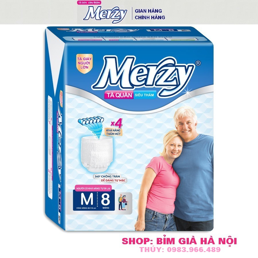 Tã Quần người già Merzy M8 L7 XL6 #Bỉm quần già #Bỉm quần người già Merzy #bỉm merzy #bỉm già merzy #tã merzy #merzy