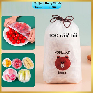 Màng bọc thực phẩm PE 100 cái/ túi co giãn đa chiều an toàn cho sức khỏe