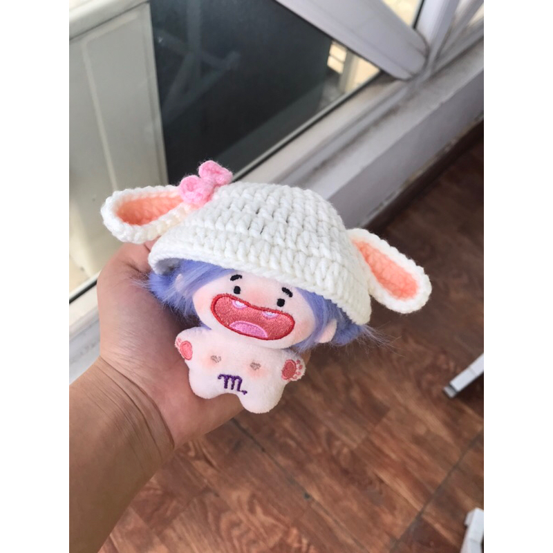 outfit doll 10cm nón tai cừu cho doll 10cm